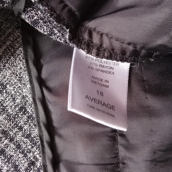 7th Ave NY&CO Black & Gray Knit Wide Leg Trousers size 18 - Picture 9 of 12